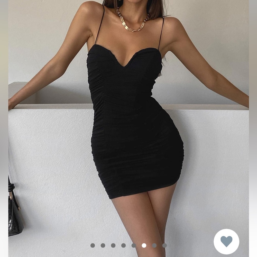 Black mini dress